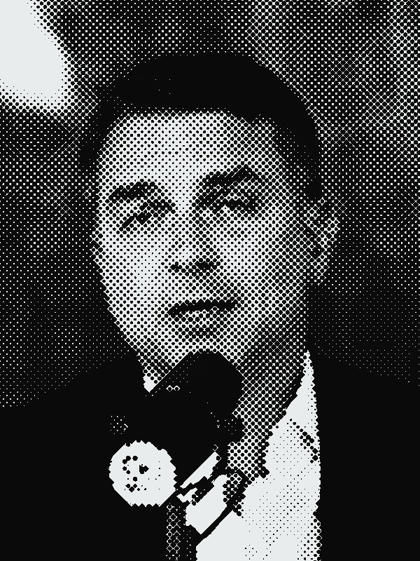 Flávio Bolsonaro em vídeo do canal dele (23/09/2026), em retícula, com tarja vermelha nos olhos e rabiscos em volta da cabeça.